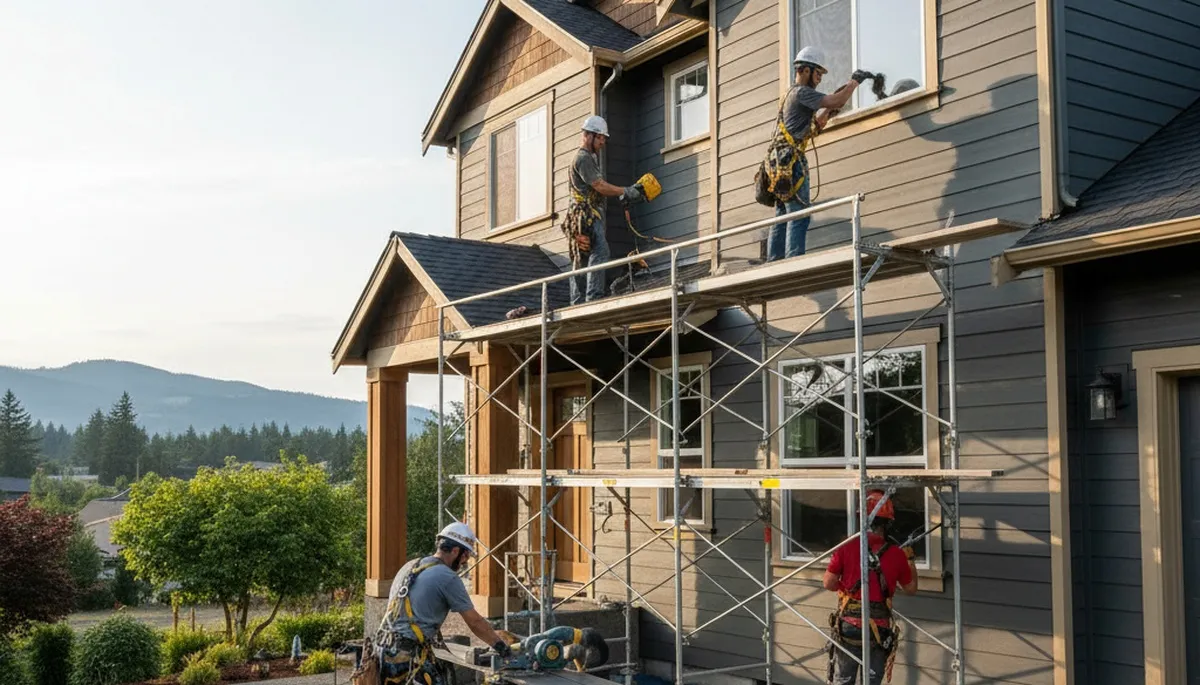 Vinyl siding installation in Portland, OR for a residential home exterior