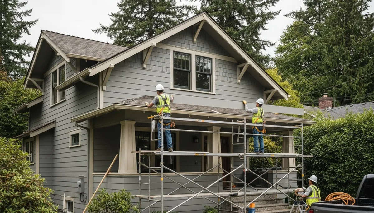 Vinyl siding installation in Portland, OR by a professional siding contractor