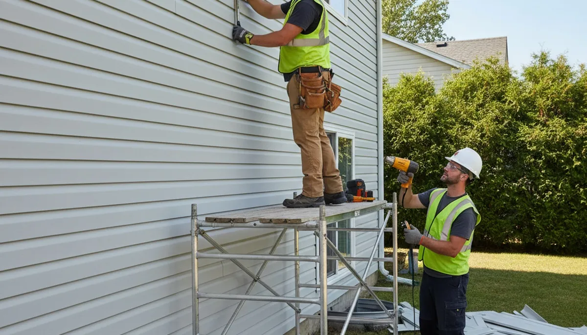 Vinyl siding repair in Portland, OR by FX Remodeling & Exteriors restoring damaged home siding